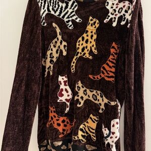 Vintage cat sweater